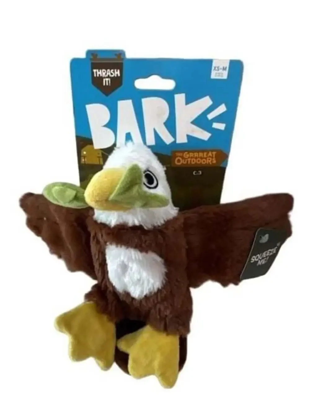 BarkBox Majestic Marty Eagle Crinkly Squeaky Dog Toy